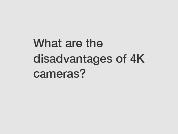 What are the disadvantages of 4K cameras?