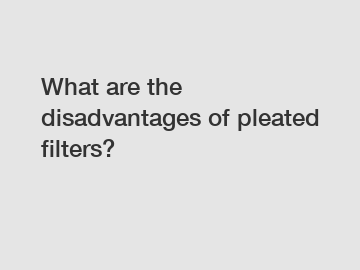 What are the disadvantages of pleated filters?