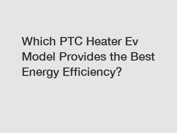 Which PTC Heater Ev Model Provides the Best Energy Efficiency?