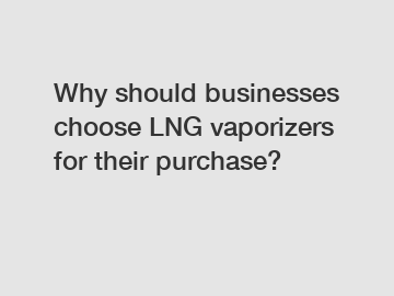 Why should businesses choose LNG vaporizers for their purchase?