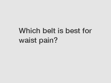 Which belt is best for waist pain?
