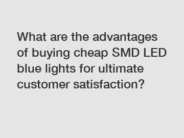 What are the advantages of buying cheap SMD LED blue lights for ultimate customer satisfaction?