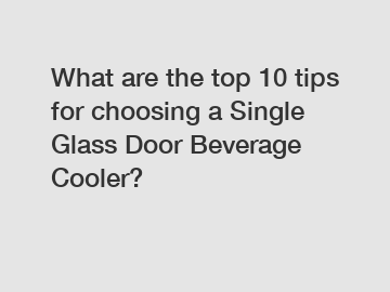What are the top 10 tips for choosing a Single Glass Door Beverage Cooler?