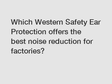 Which Western Safety Ear Protection offers the best noise reduction for factories?