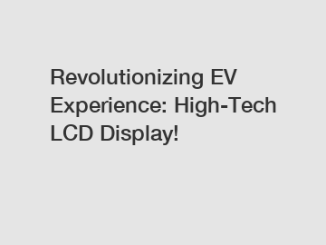 Revolutionizing EV Experience: High-Tech LCD Display!