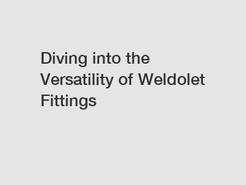 Diving into the Versatility of Weldolet Fittings