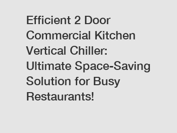 Efficient 2 Door Commercial Kitchen Vertical Chiller: Ultimate Space-Saving Solution for Busy Restaurants!