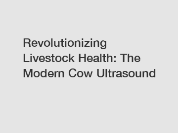 Revolutionizing Livestock Health: The Modern Cow Ultrasound