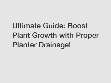 Ultimate Guide: Boost Plant Growth with Proper Planter Drainage!