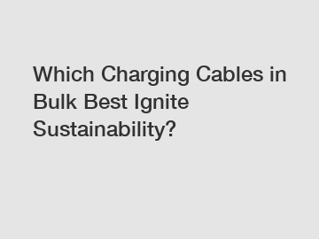 Which Charging Cables in Bulk Best Ignite Sustainability?