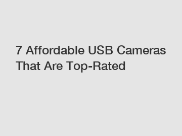 7 Affordable USB Cameras That Are Top-Rated