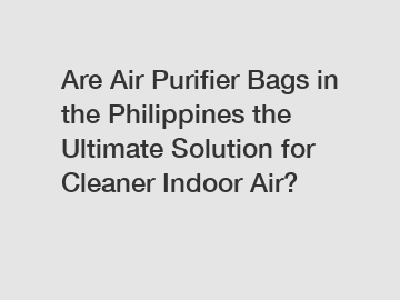 Are Air Purifier Bags in the Philippines the Ultimate Solution for Cleaner Indoor Air?