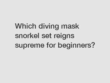 Which diving mask snorkel set reigns supreme for beginners?